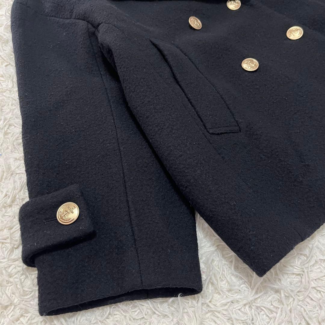 美品✨CADUNE ピーコート Pコート金ボタン オーバーシルエット36ネイビー