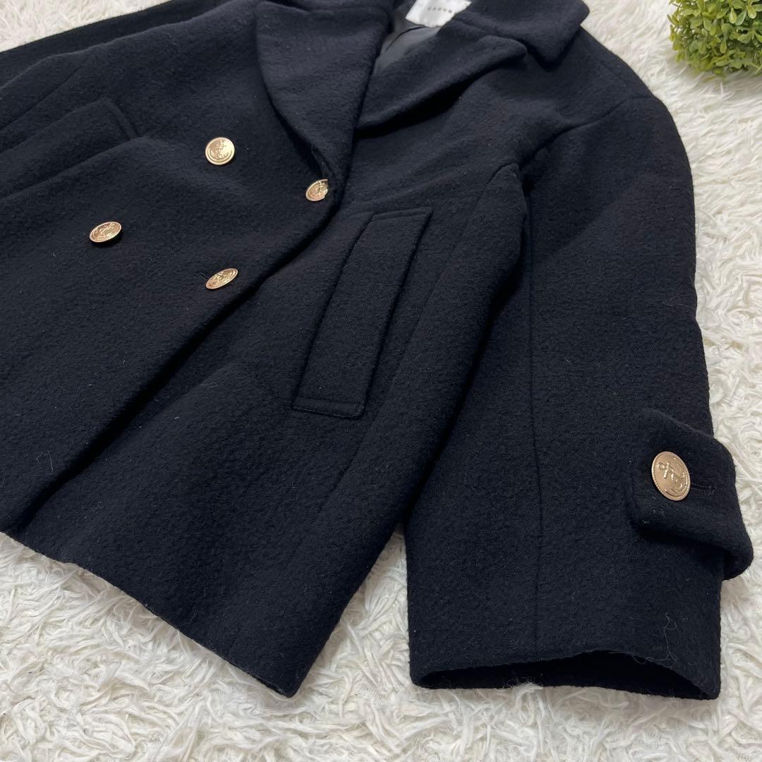 美品✨CADUNE ピーコート Pコート金ボタン オーバーシルエット36ネイビー