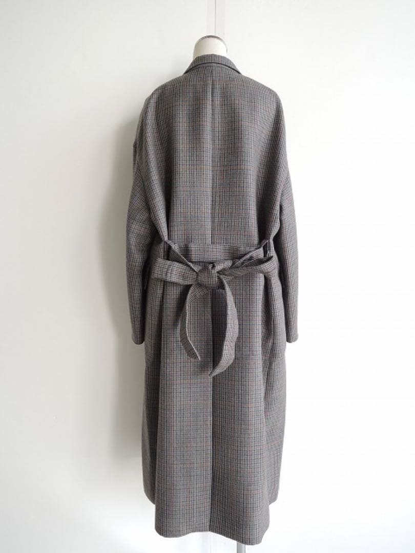 極美品 オーラリー ダブルブレストコート ガンクラブチェック サイズ0