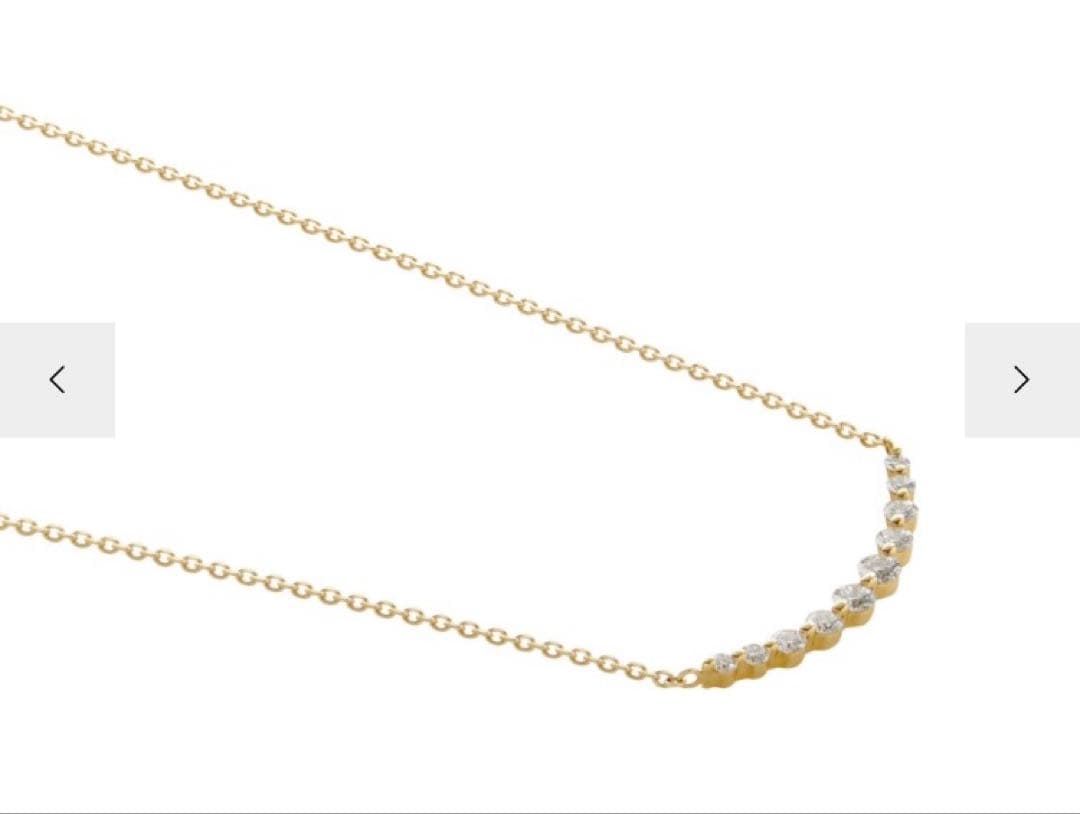 Vendome Aoyama K18ゴールド　ダイヤモンドリュールネックレス