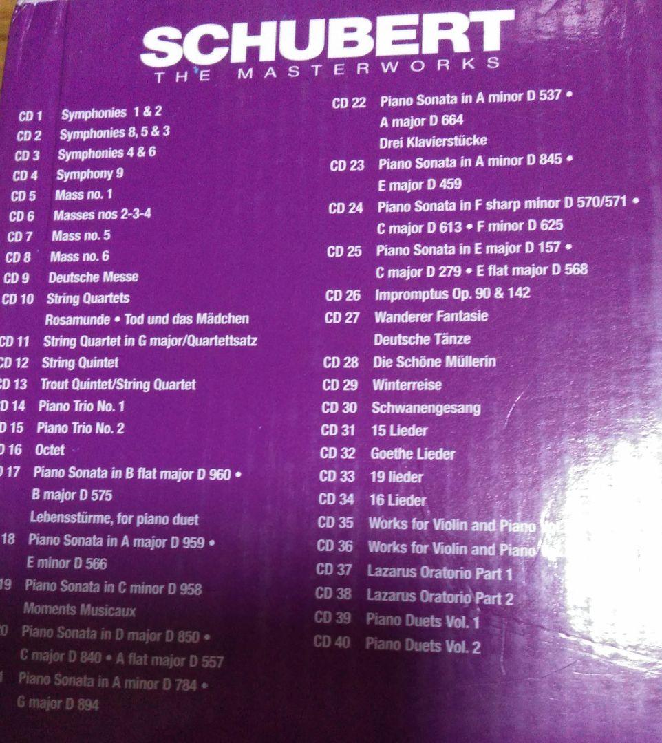 2BOXセット80CD★シューベルトマスターワークス40CD＆ブラームス40CD