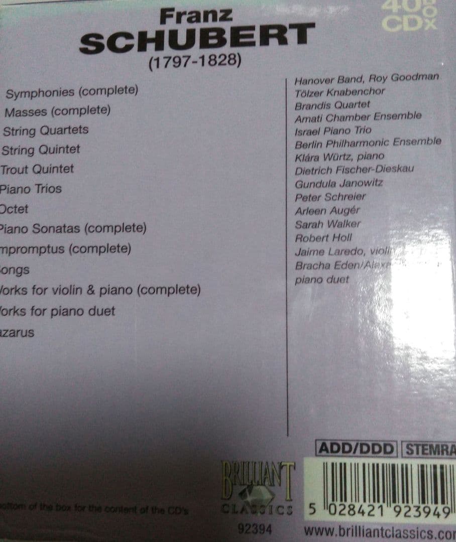 2BOXセット80CD★シューベルトマスターワークス40CD＆ブラームス40CD