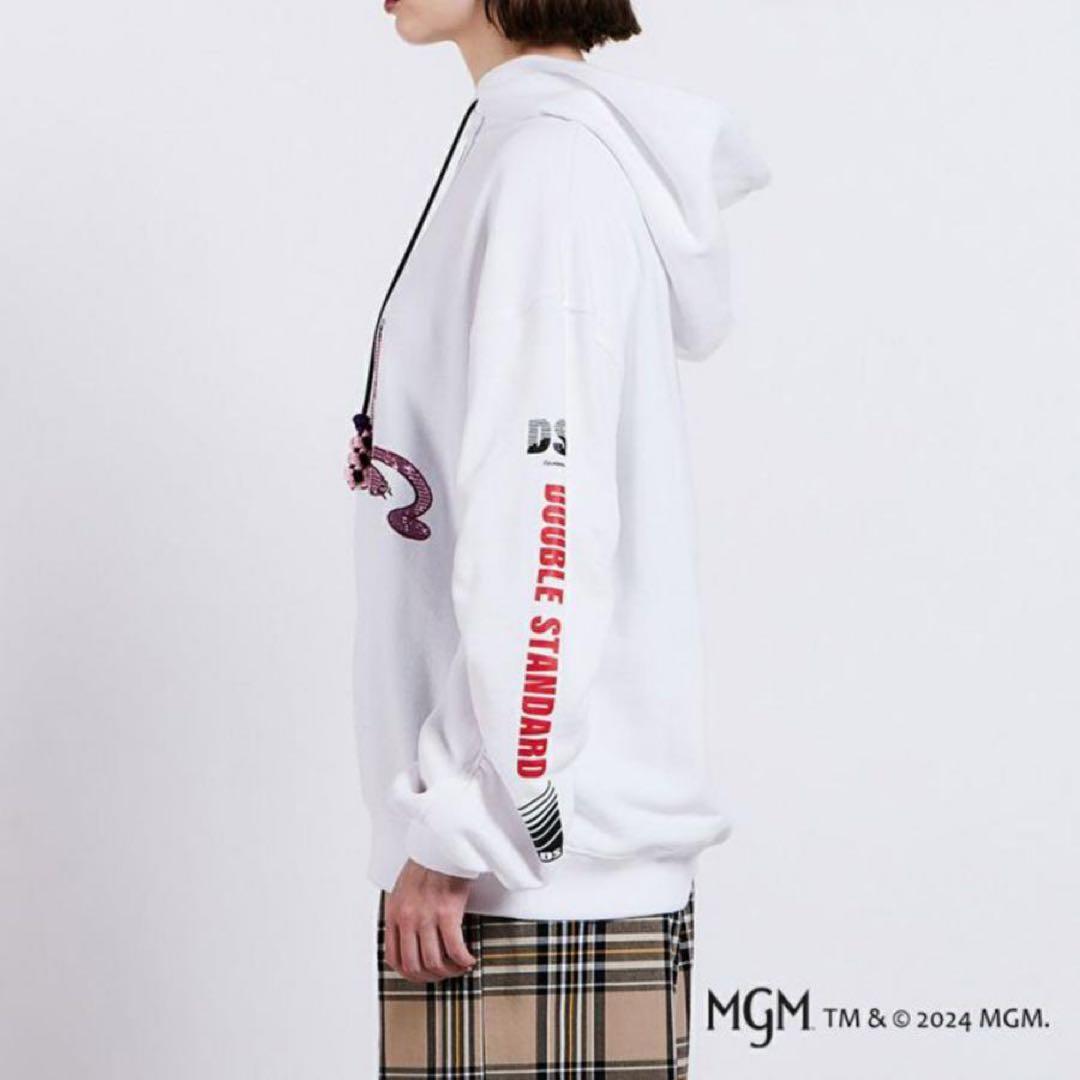 ダブルスタンダード ピンクパンサー×DSCボリュームスリーブフーディ パーカー