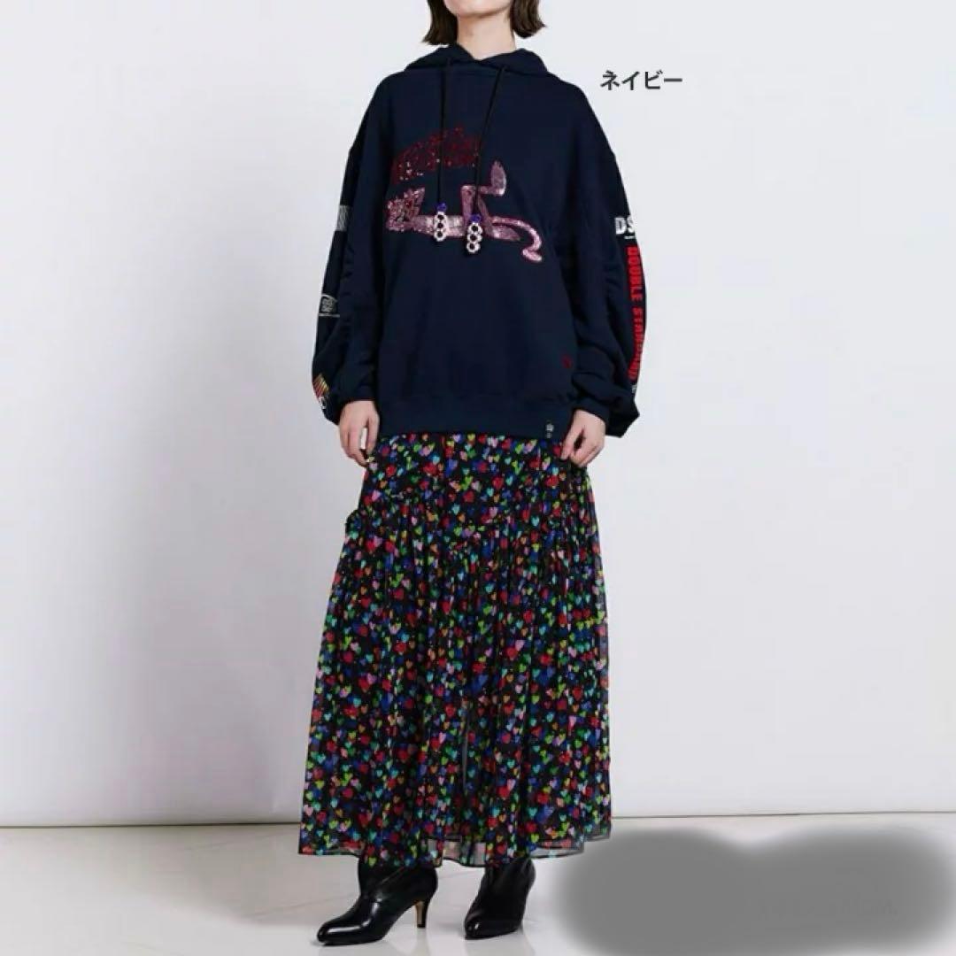 ダブルスタンダード ピンクパンサー×DSCボリュームスリーブフーディ パーカー