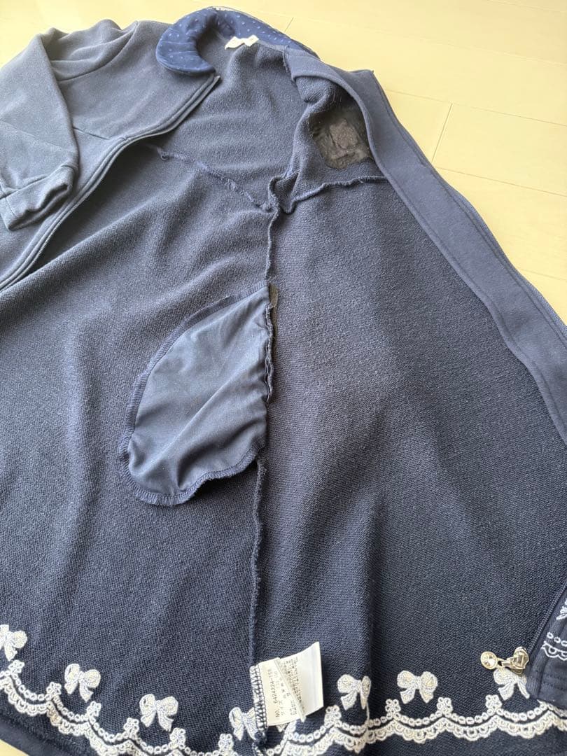 メゾピアノ　衿付き前開きワンピース　130 バレエ