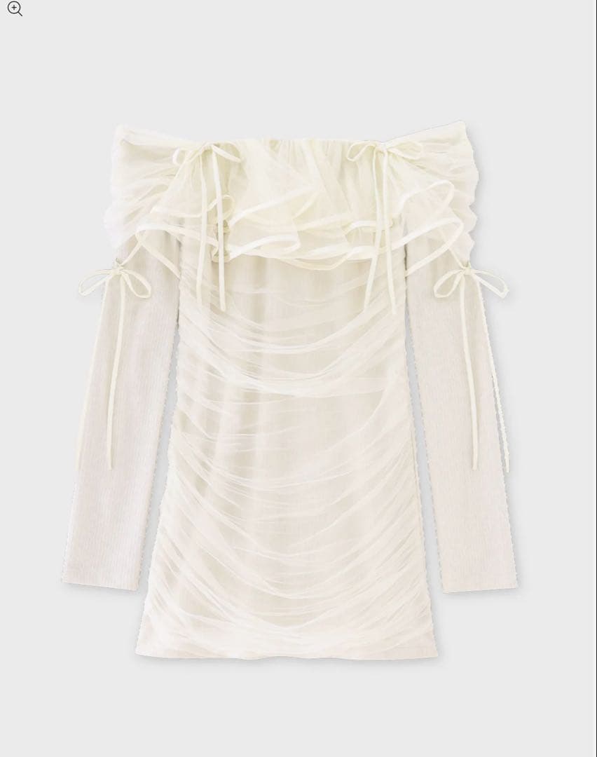 Tulle drape mini onepiece エムエメ　mmeeme