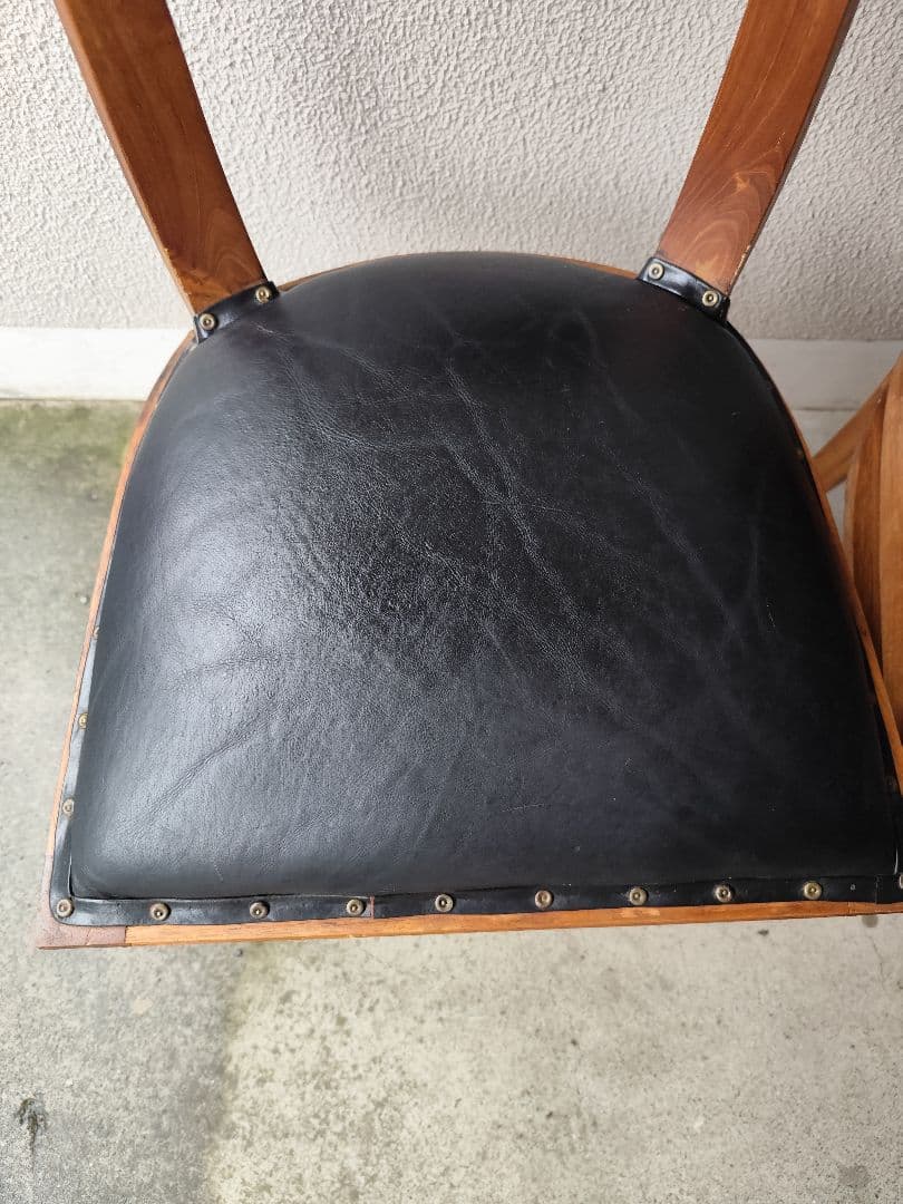 【yasu】カリッジマーケット チーク材 イタリーノアームチェア①