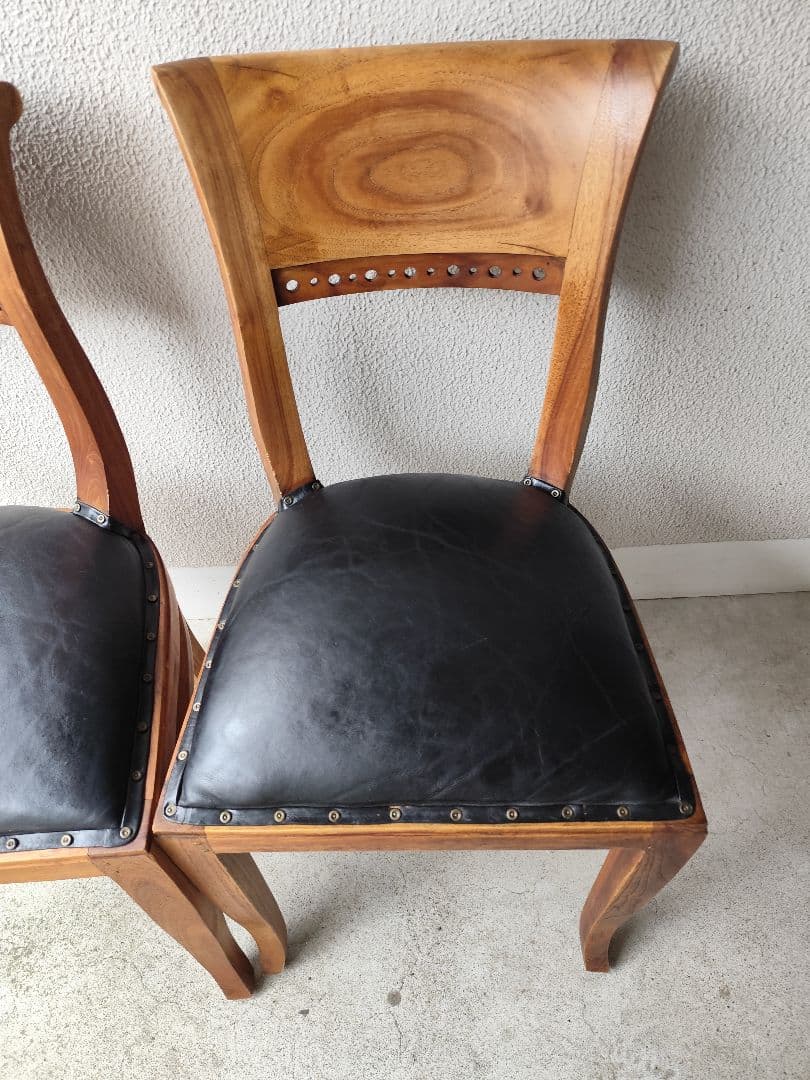 【yasu】カリッジマーケット チーク材 イタリーノアームチェア①