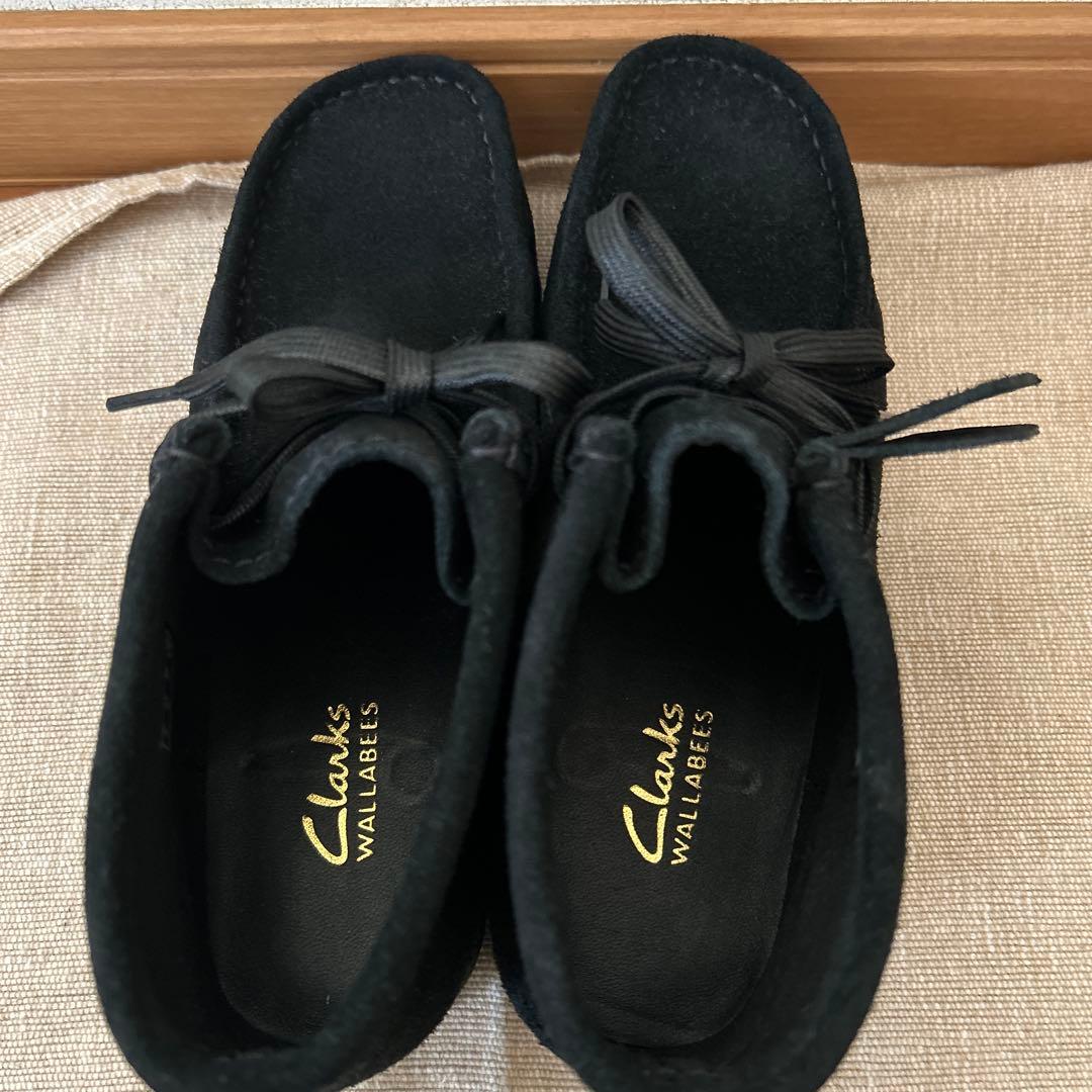 美品！Clarks Wallabees ブラック スエード23.0