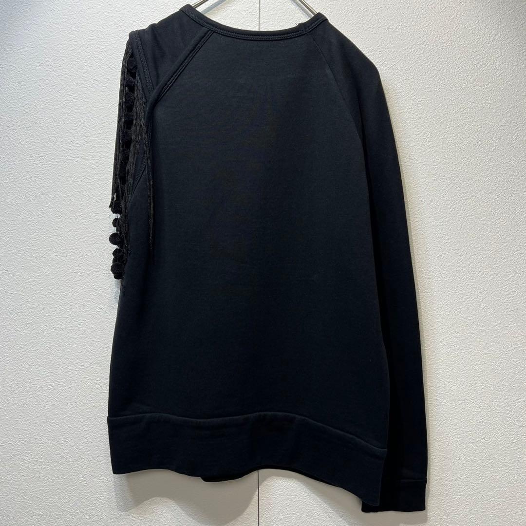 希少 美品 N°21 変形 アシンメトリー フリンジ デザイン スウェット 36