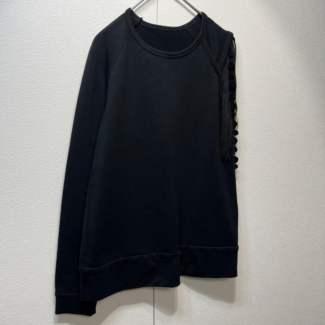 希少 美品 N°21 変形 アシンメトリー フリンジ デザイン スウェット 36
