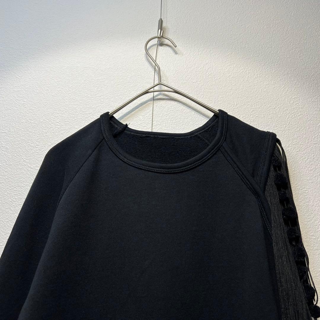 希少 美品 N°21 変形 アシンメトリー フリンジ デザイン スウェット 36
