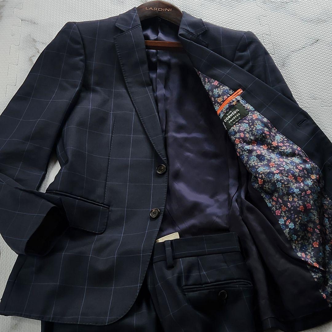 入手困難✨ポールスミス 現行タグ 最高級 ドーメル生地 花柄 チェック