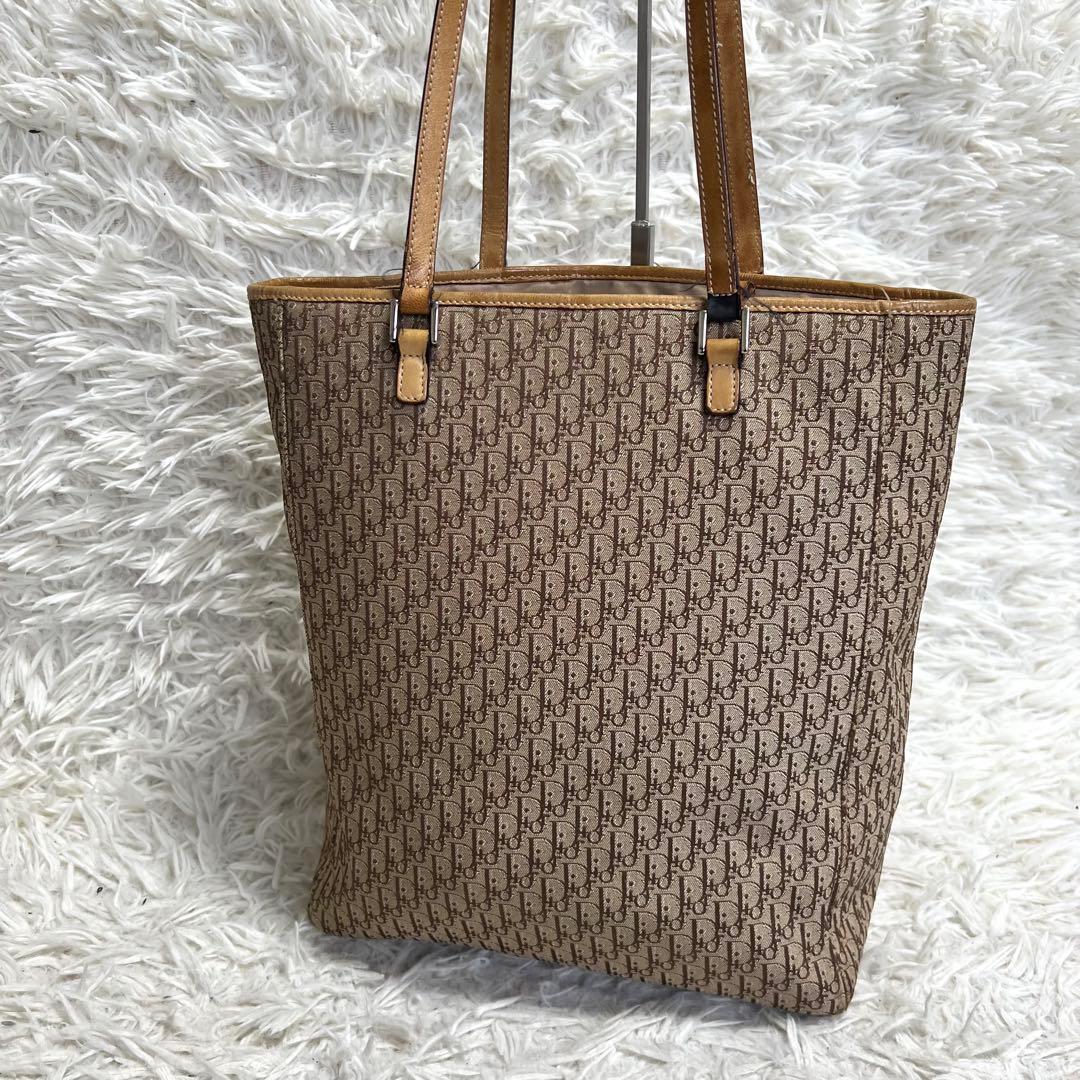 【良品】Christian Dior トートバッグ　トロッター柄　肩掛け