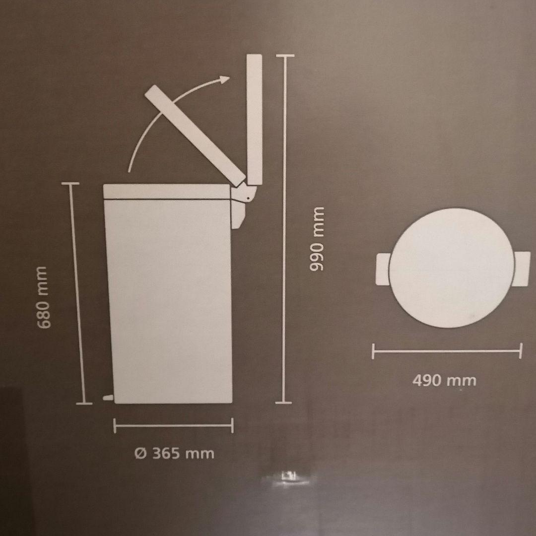 【未使用品】ブラバンシア ペダルビンクローム ダストボックス ゴミ箱40〜45L