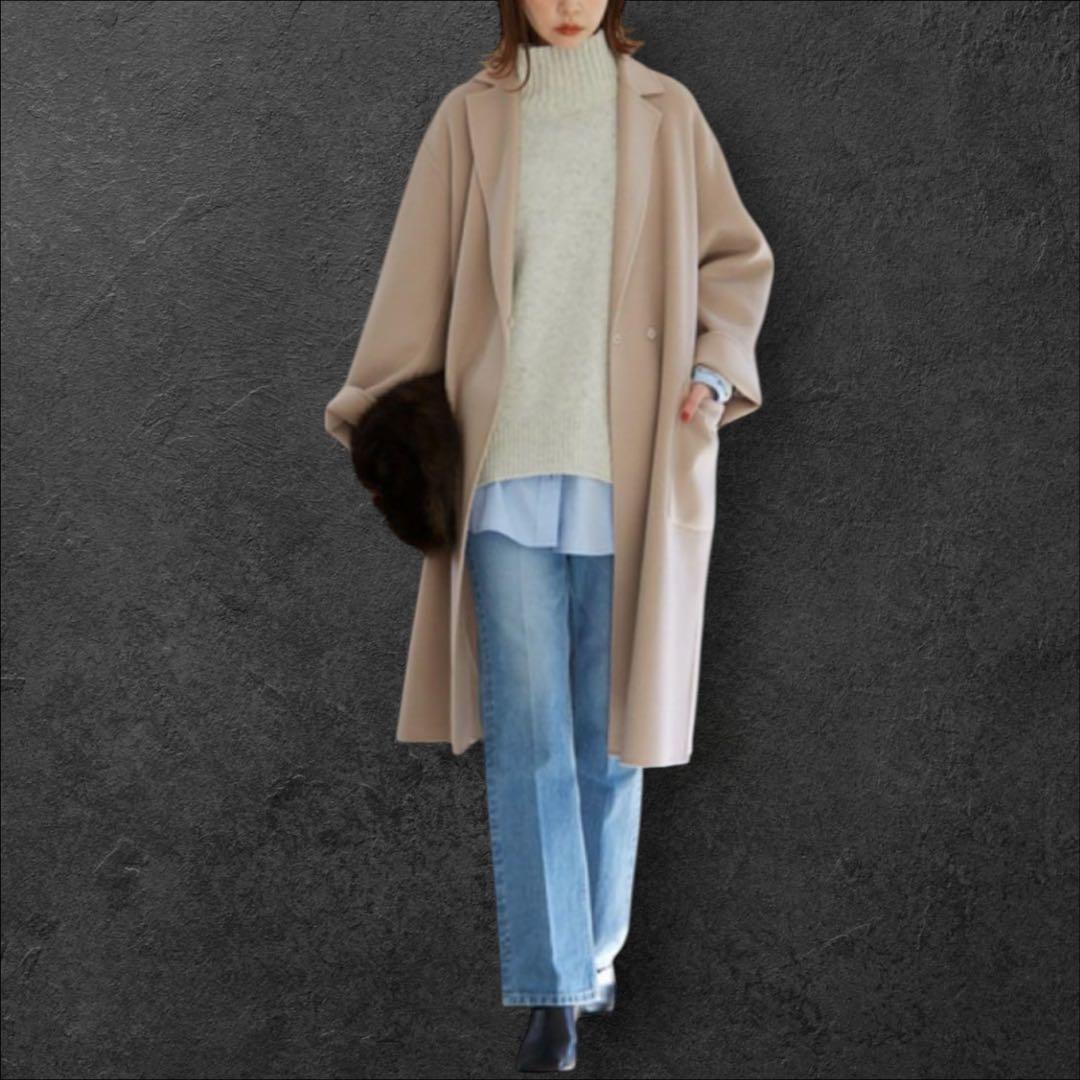 【美品】 SLOBE IÉNA ハミルトンダブルフェイスウールロングコート