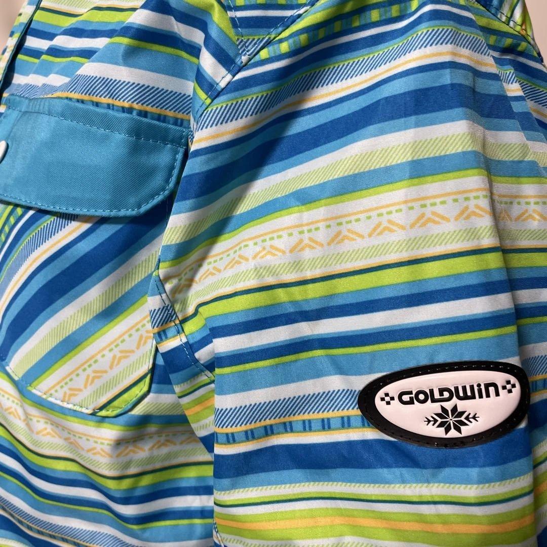 GOLDWIN スキーウェア　上下　140 ブルー&ライムグリーン
