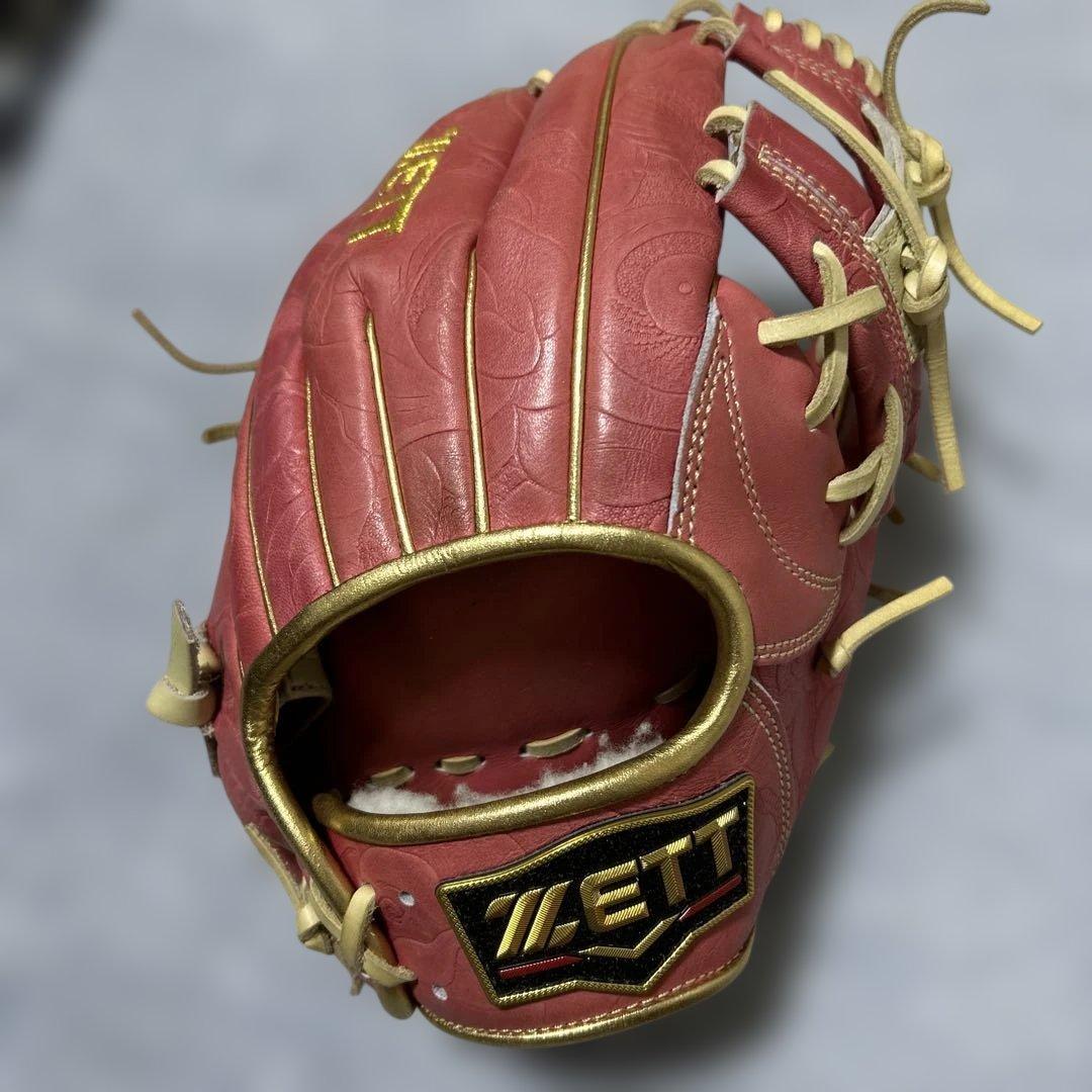ZETT 軟式用グローブ 赤 今宮健太モデル 母の日限定モデル