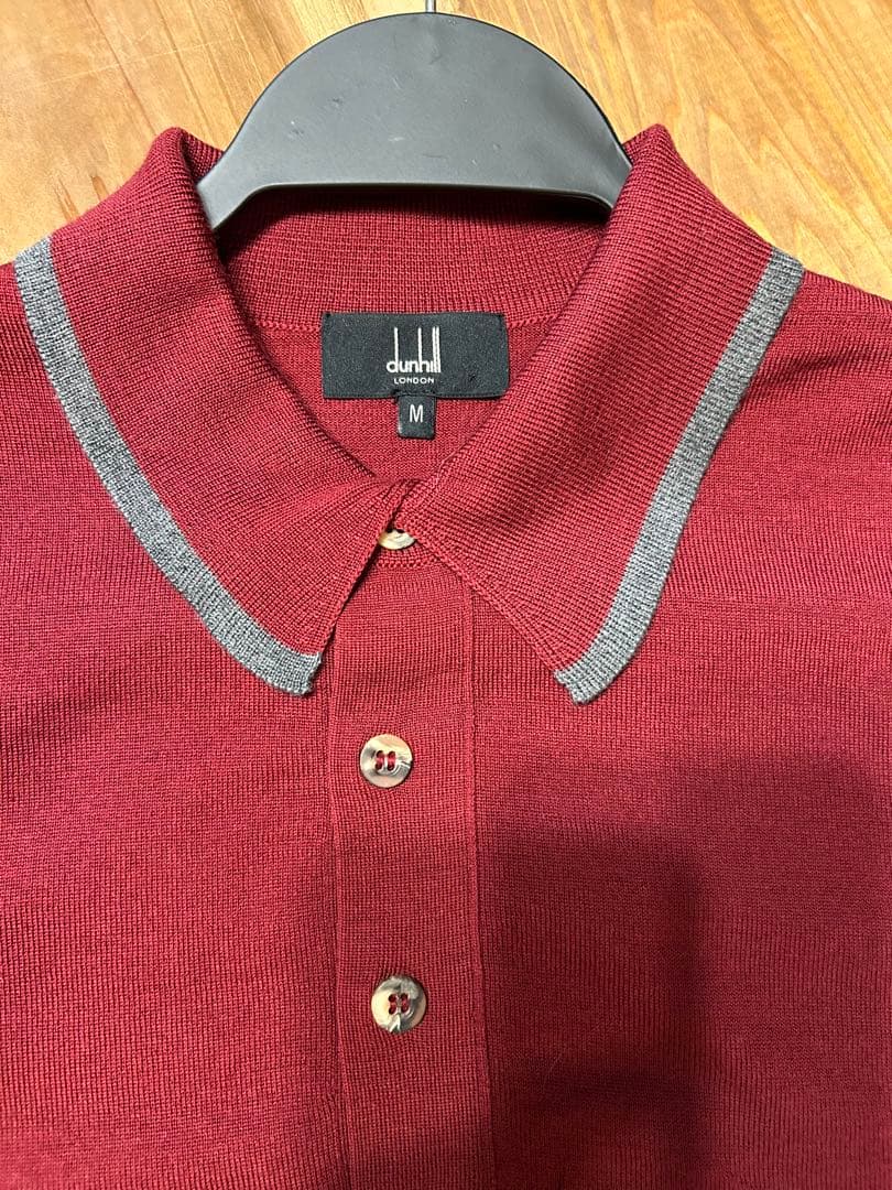 dunhill ダンヒル ポロシャツ　長袖　メリノウール100% 薄手　未使用