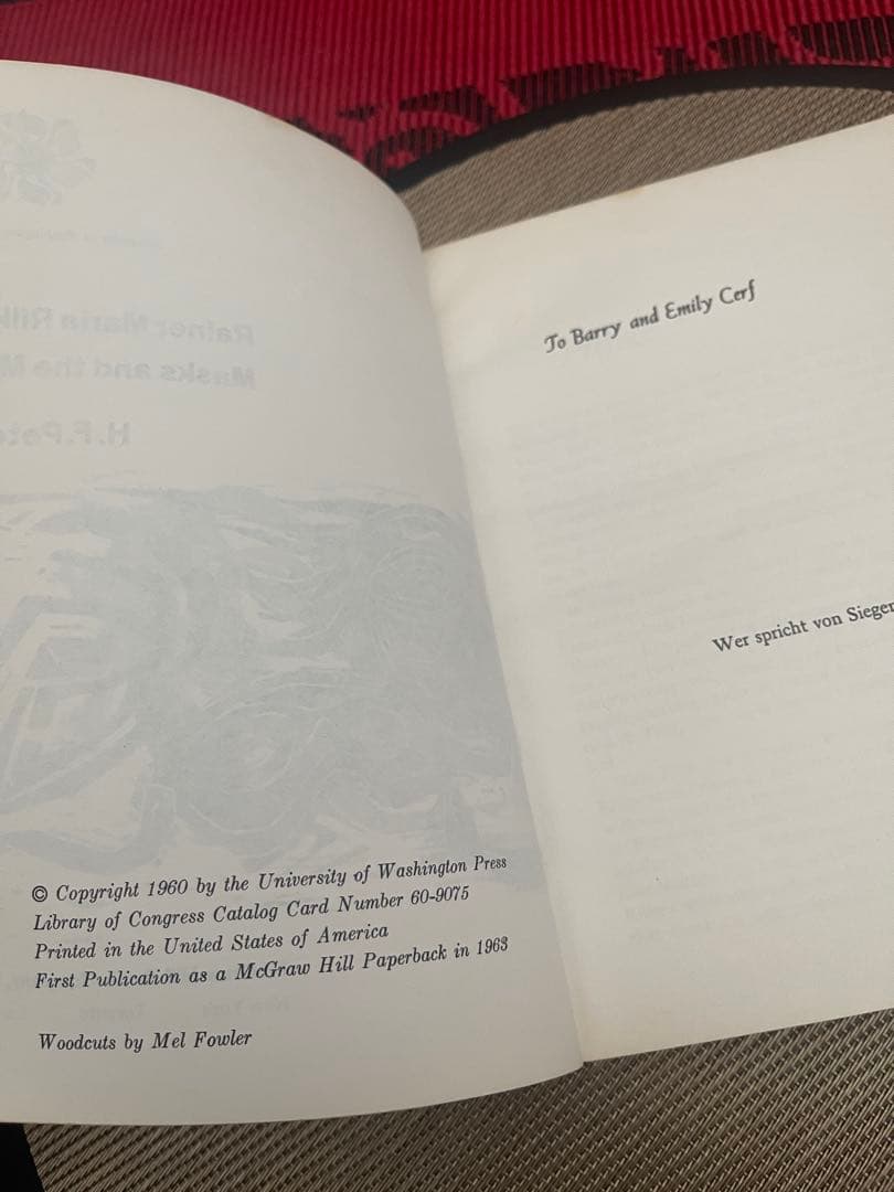 洋書 Rainer Maria Rilke: Masks and the Man