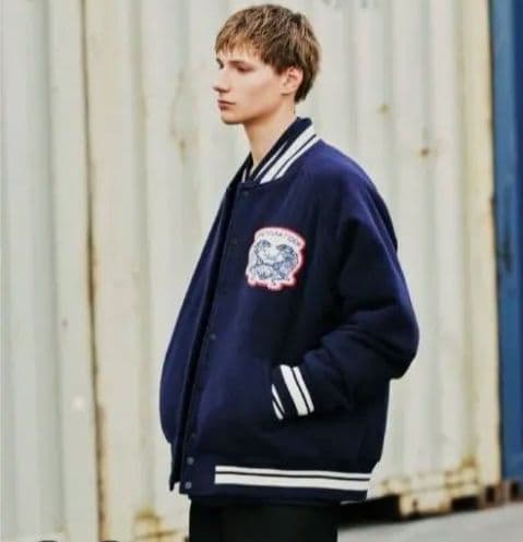 【定価5.4万円】極美品 オニツカタイガー スタジャン ネイビー×ホワイト