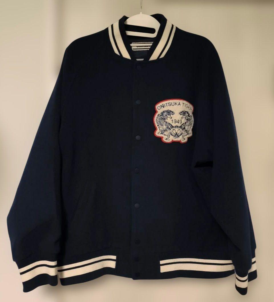 【定価5.4万円】極美品 オニツカタイガー スタジャン ネイビー×ホワイト