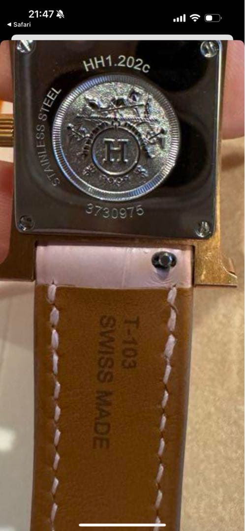 さくらさん専用エルメス Hウォッチ ミニ 21mm アリゲーター 腕時計