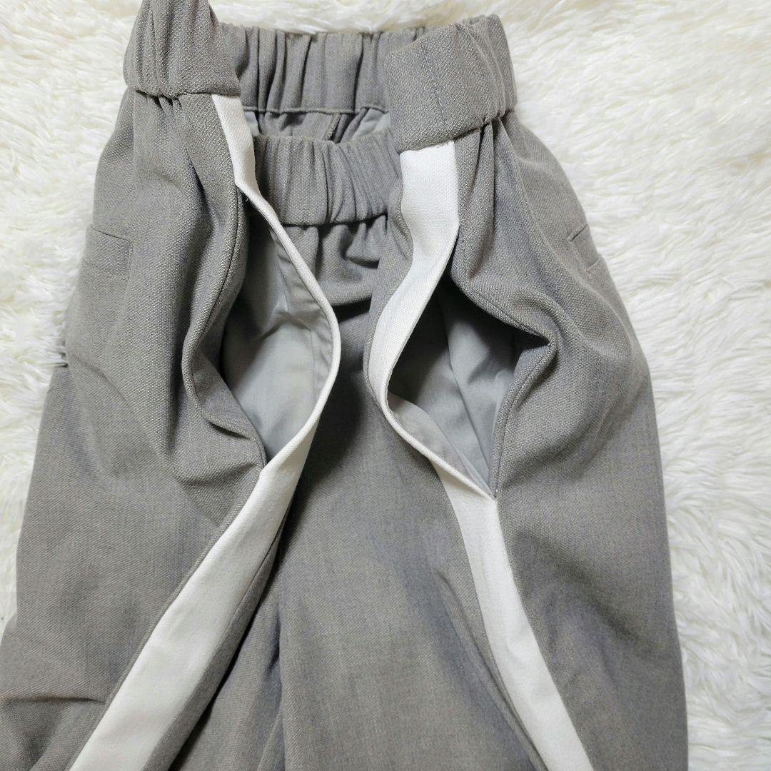 ♡2025winter♡トーマスマグパイ♡ストレッチ ライン パンツ グレー