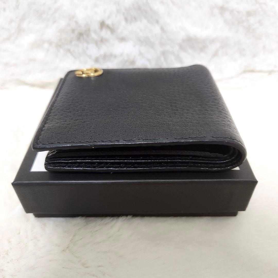 ✨未使用級　付属品完備✨グッチ　二つ折り　小銭入れ　マーモント　ブラック　レザー