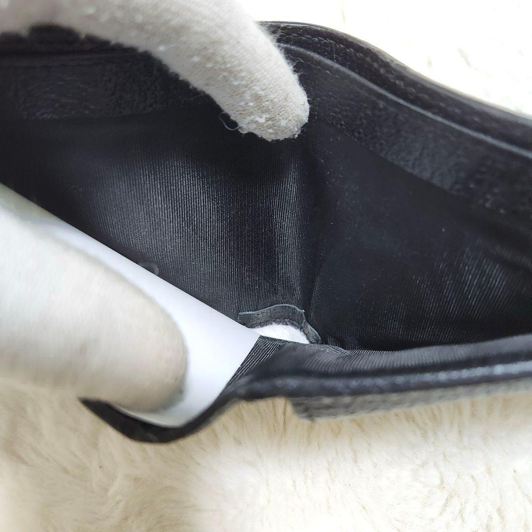 ✨未使用級　付属品完備✨グッチ　二つ折り　小銭入れ　マーモント　ブラック　レザー