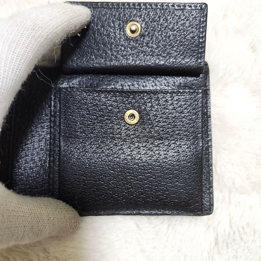 ✨未使用級　付属品完備✨グッチ　二つ折り　小銭入れ　マーモント　ブラック　レザー