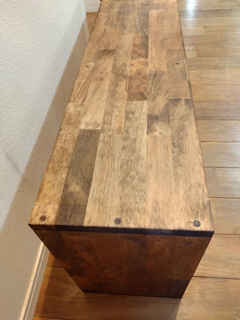 木製　ハンドメイド　オーダー　目の字　棚　ベンチ　ワトコオイル　机　テレビ台