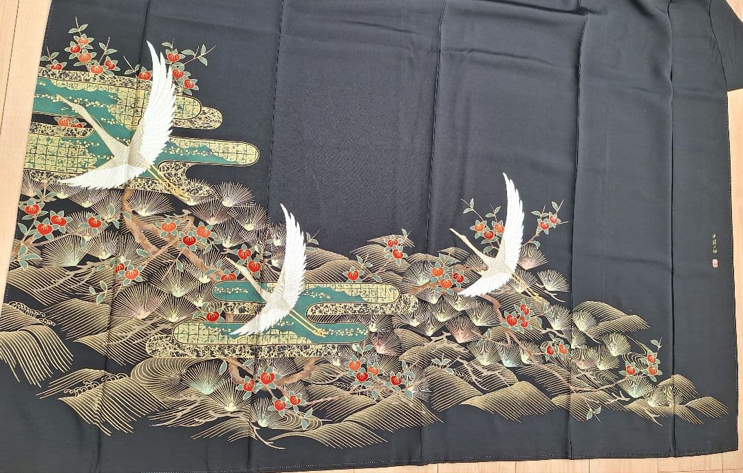 着物リメイクワンピース3646