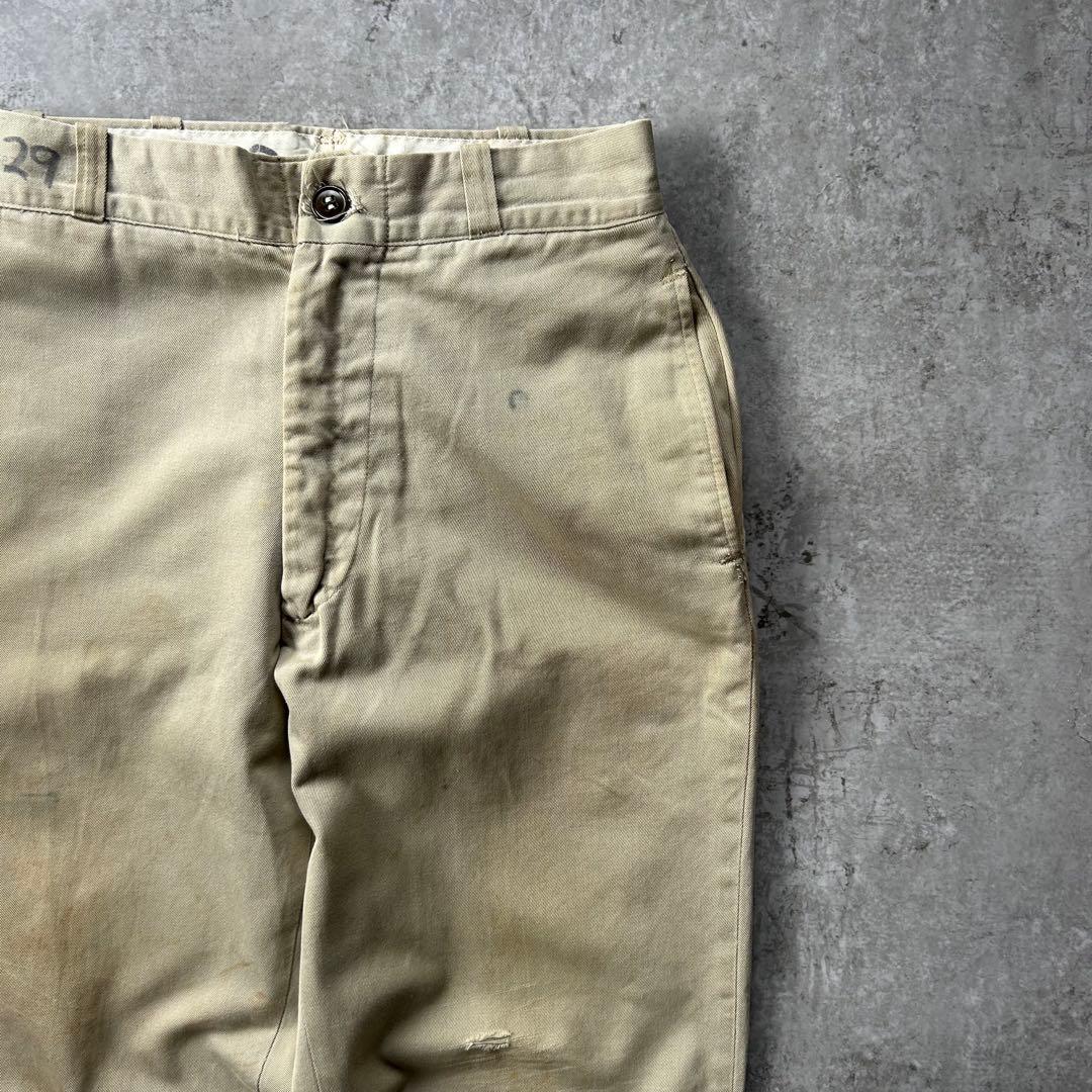 70s usarmy ミリタリーチノパン カーキ/ベージュ 29×30
