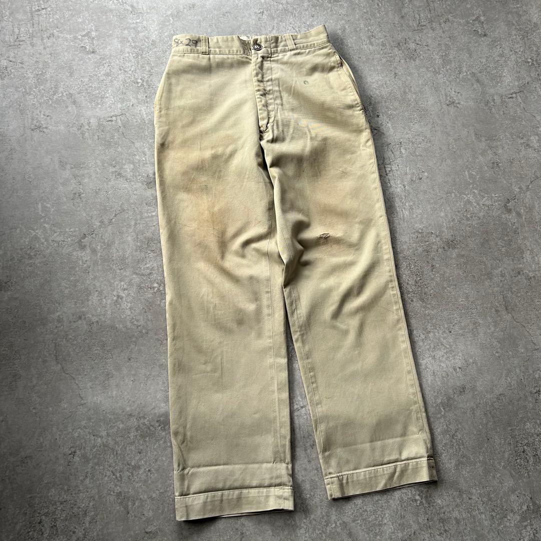70s usarmy ミリタリーチノパン カーキ/ベージュ 29×30
