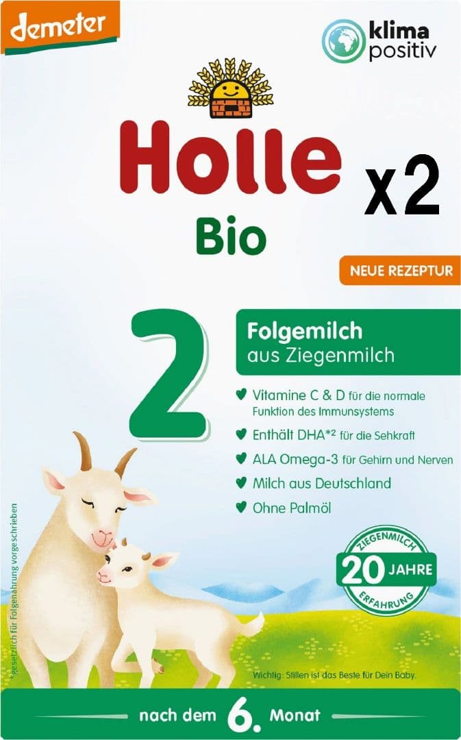 ホレ Holle ヤギ オーガニック 粉ミルク Step 2 x 2箱セット