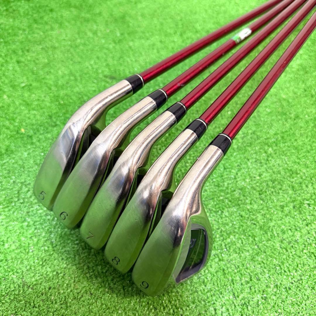 PRGR RED アイアンセット　5-9 全5本　SR 右打ち　グリップ良好