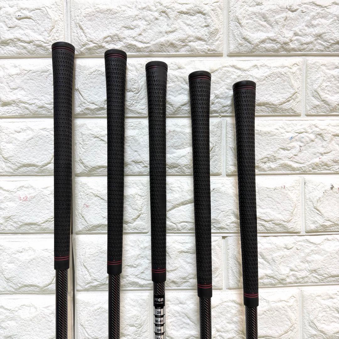 PRGR RED アイアンセット　5-9 全5本　SR 右打ち　グリップ良好
