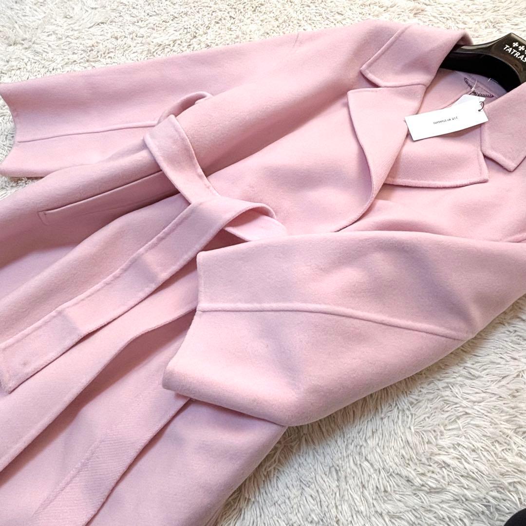 タグ付き✨23区 MANTECOマンテコリバー ロングコート ベルト ピンク