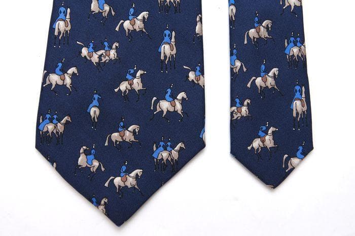 ✨極美品✨エルメス シルク 馬と騎手 ネクタイ ビジネス カジュアル C84