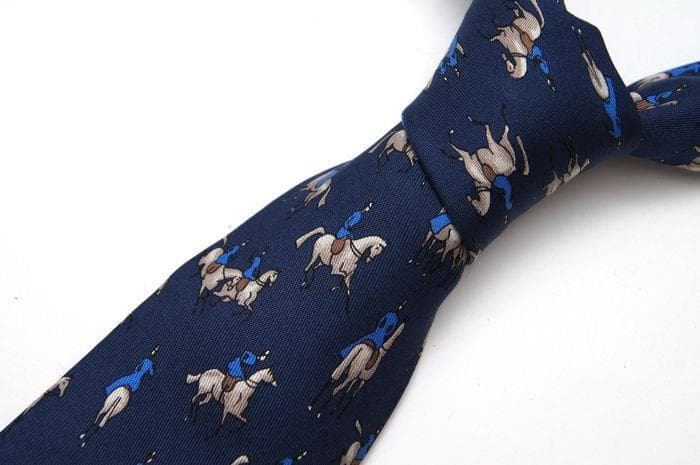 ✨極美品✨エルメス シルク 馬と騎手 ネクタイ ビジネス カジュアル C84