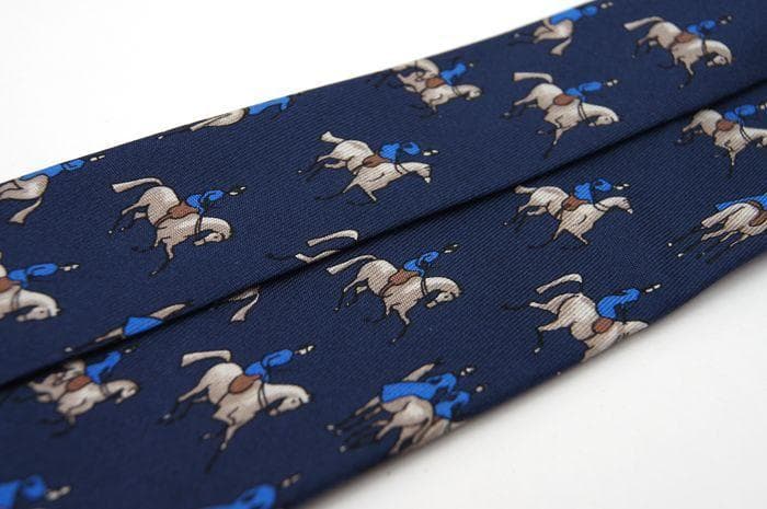 ✨極美品✨エルメス シルク 馬と騎手 ネクタイ ビジネス カジュアル C84