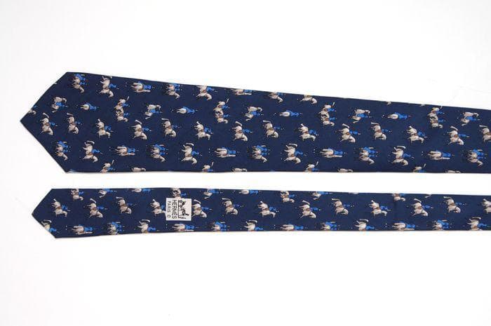 ✨極美品✨エルメス シルク 馬と騎手 ネクタイ ビジネス カジュアル C84