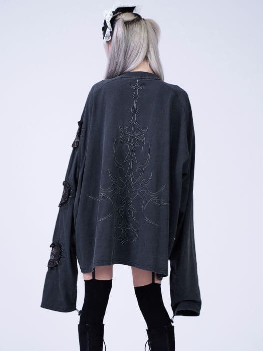 IMVAL×GALFY / Doll Dog 大萌袖 L/S TEE［INK］