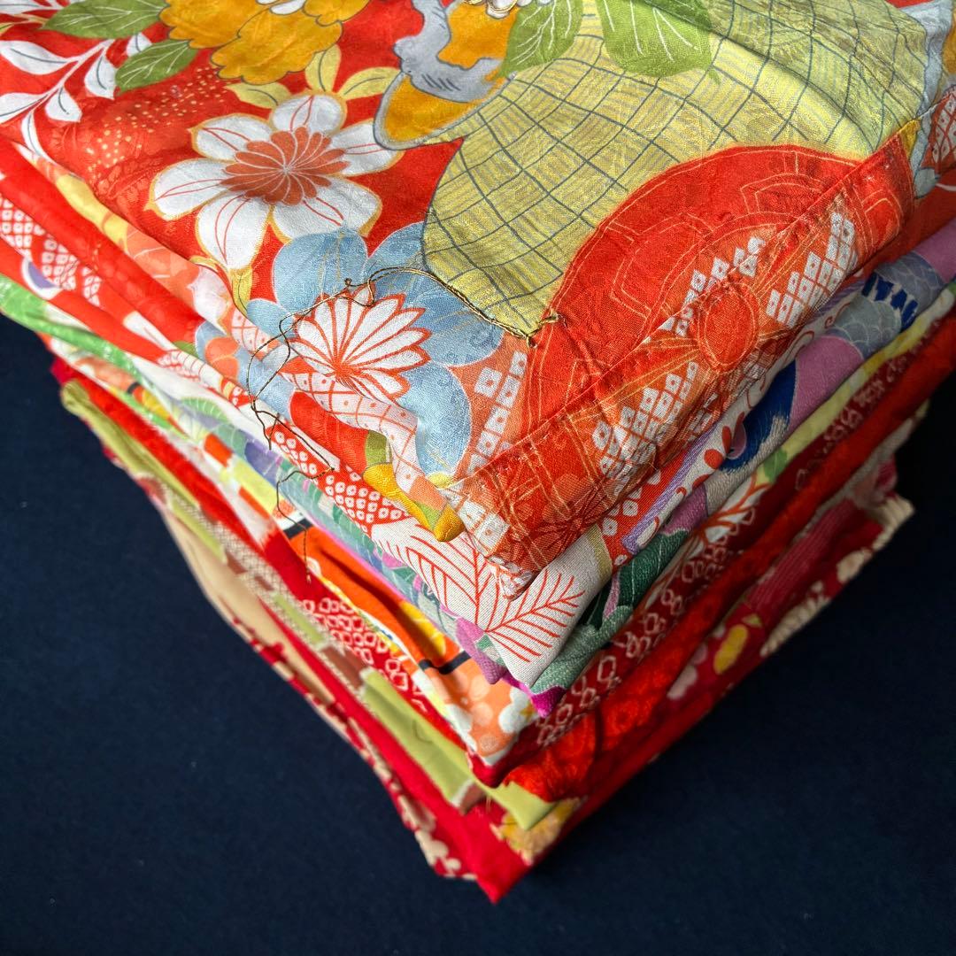 185 錦紗綸子等長襦袢10枚おまとめ売り材料正絹