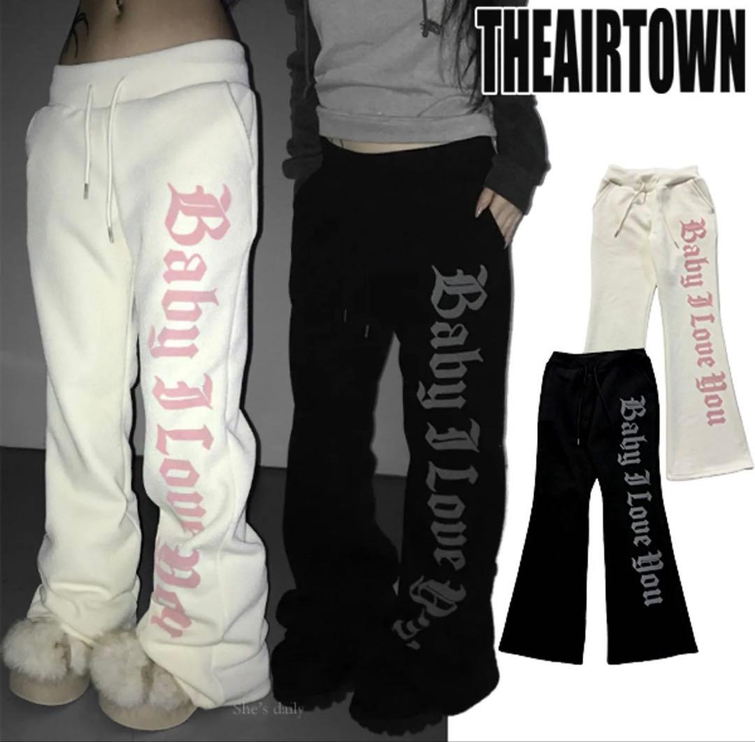 THEAIRTOWN シズニルック 黒 ブラック パンツ ズボン