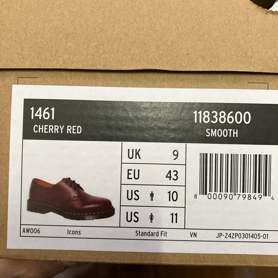 Dr. Martens 1461 3 ホール CHERRY RED 28cm