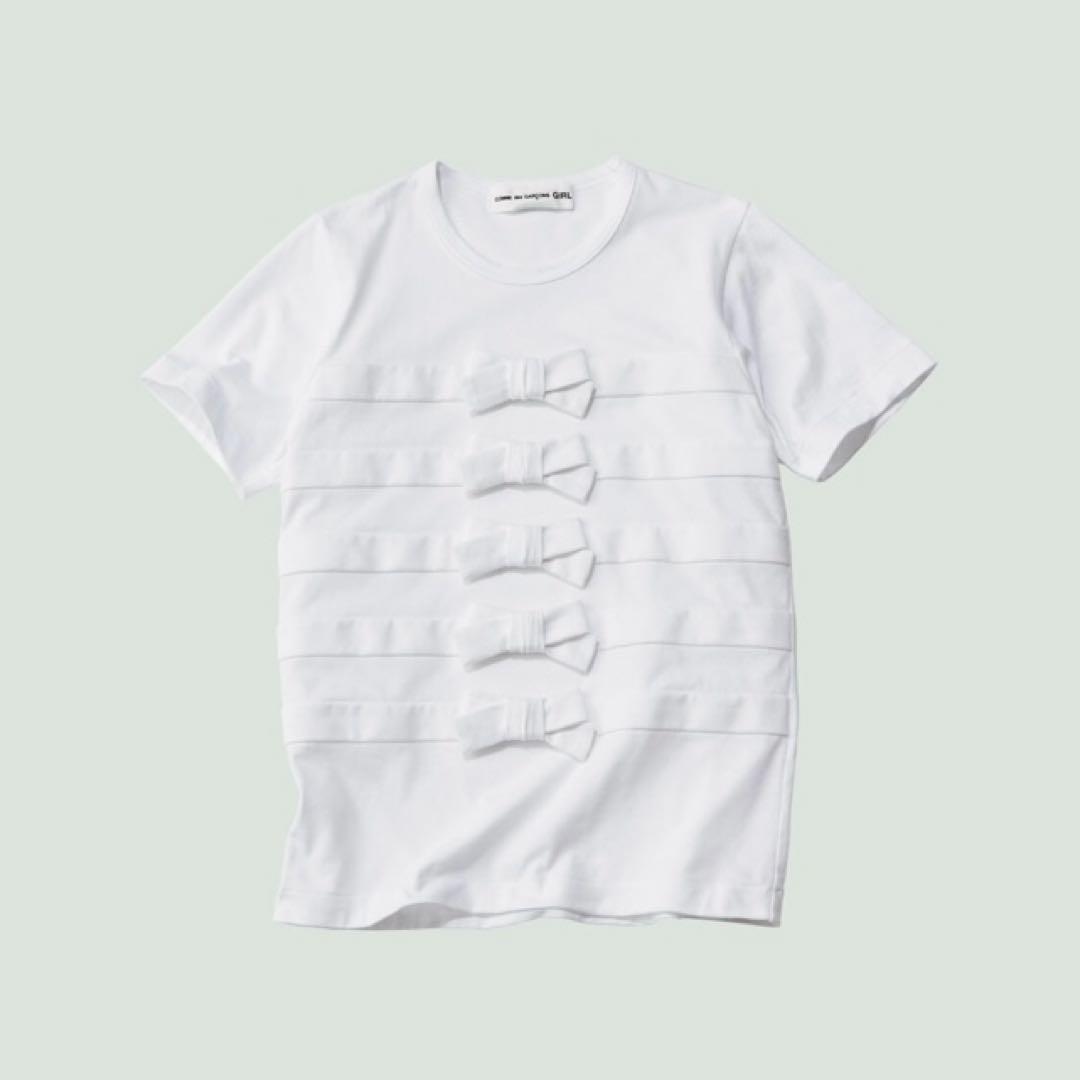 コム デ ギャルソン・ガール ホワイトTシャツ
