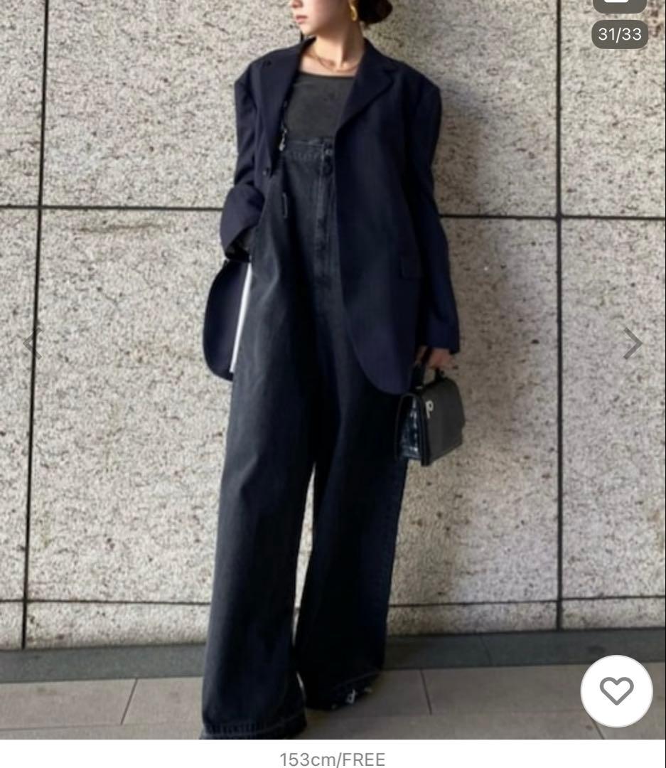 プランクプロジェクト　デニムサロペット　オーバーオール　ブラック