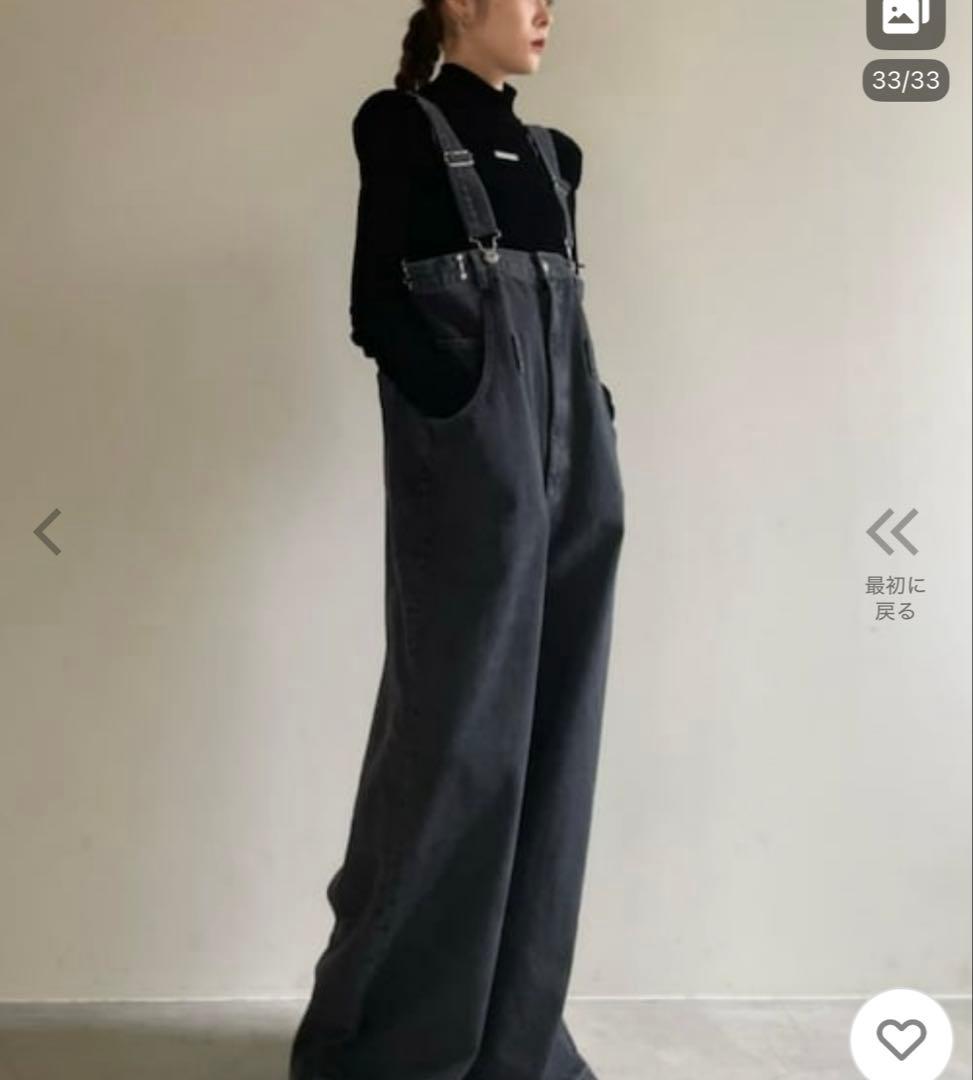 プランクプロジェクト　デニムサロペット　オーバーオール　ブラック